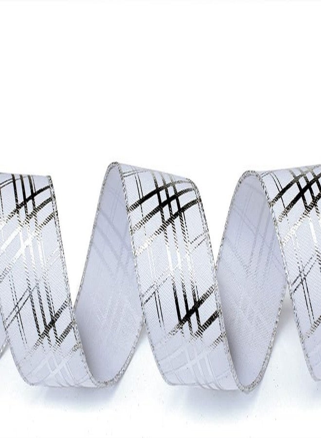 OLYPHAN Silver Ribbon Wired, Easter Ribbons for Basket 3 Rolls 2.5 Inch 36 Yard Christmas Tree Sheer Glitter Organza Wired Edge Gift Wrapping, Crafts, Home Decor Decoration Indoor/Outdoor Bows for Baskets - Image 4